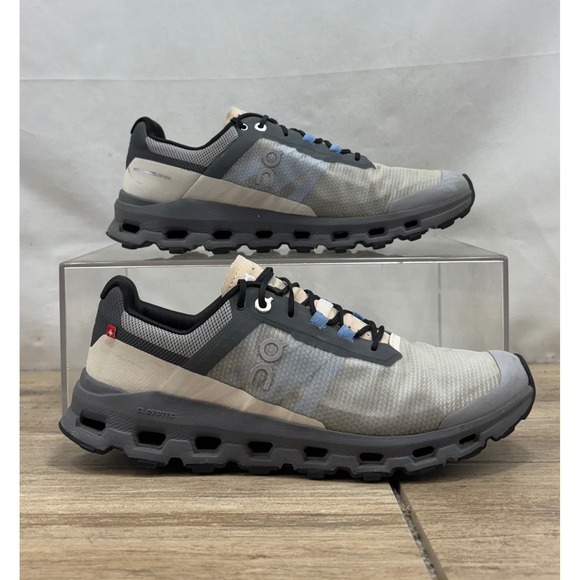 On Cloudvista Gray Beige Low Top Trail Running Shoes Women's Size 8 - Picture 1 of 10